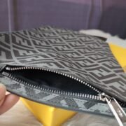 Fendi Embossed FF Pattern Clutch Bag - Image 6