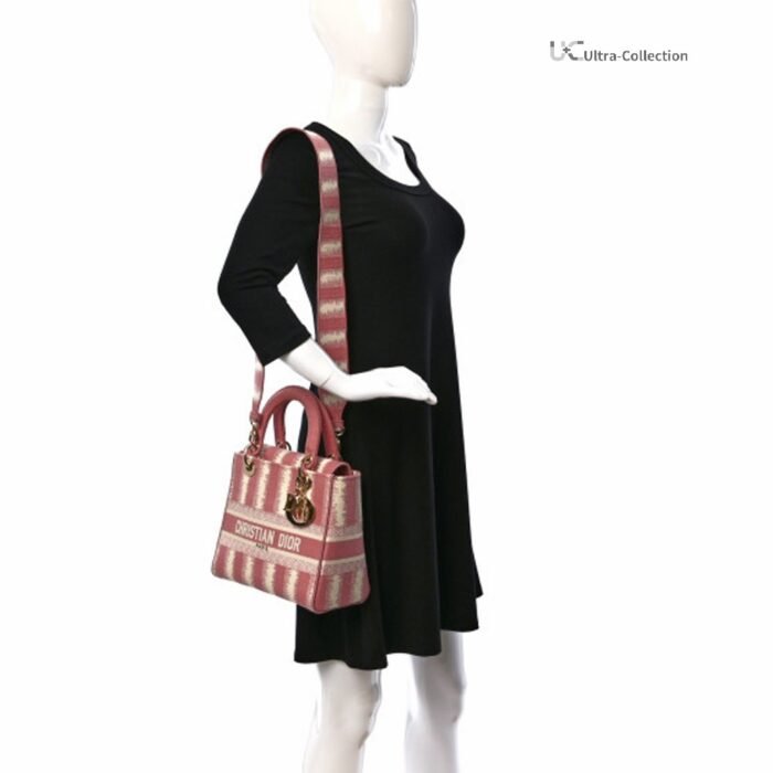 Medium Lady D-Lite Bag 'Lite Pink' - Image 4