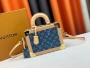 Louis Vuitton PETITE VALISE DENIM BLEU Petite Valise M24161 Shoulder Bag Handbag