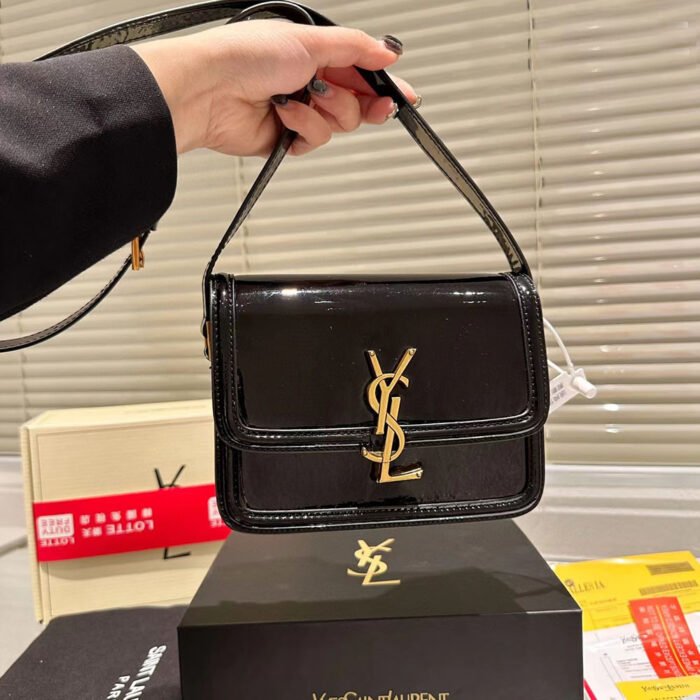 ⁦Saint Laurent YSL SOFLERINO Box Glossy Shoulder Bag⁩ - الصورة ⁦2⁩