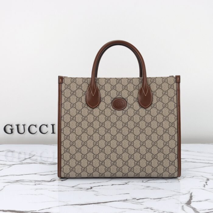 ⁦Gucci Canvas Tote Bag Handbag Totes Shoulder Bag⁩ - الصورة ⁦2⁩