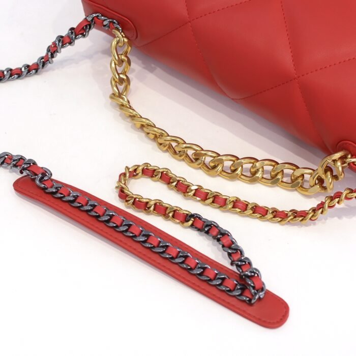 ⁦Chanel Lambskin Quilted Large19 Flap Shoulder Bag Handbag⁩ - الصورة ⁦7⁩