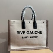 ⁦Saint Laurent YSL  Rive Gauche Canvas Tote bag Handbag⁩ - الصورة ⁦2⁩
