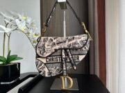 Dior Embroidery Saddle Bag Shoulder Bag Handbag Mirror Quality Version 10A - Image 7