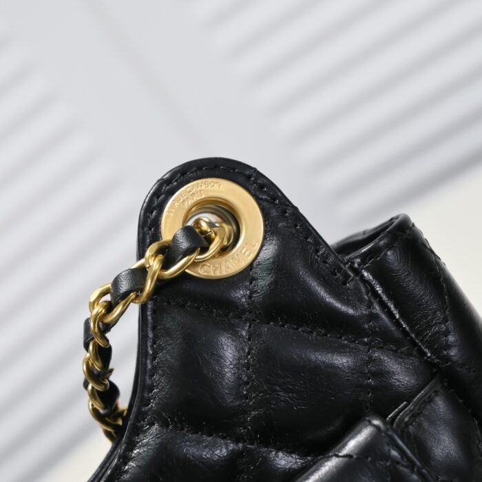 Chanel 22P Hobo Shiny Crumpled Calfskin Small Shoulder Bag Handbag - Image 7