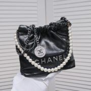 ⁦Chanel 22S Trash Bag Mini Pearl Bag Shoulder Bag Handbag⁩ - الصورة ⁦5⁩