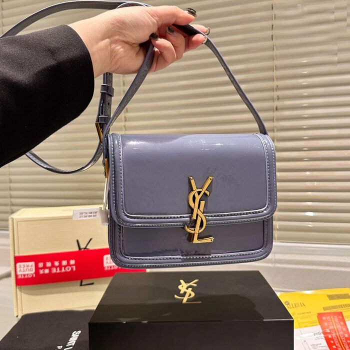 ⁦Saint Laurent YSL SOFLERINO Box Glossy Shoulder Bag⁩ - الصورة ⁦8⁩