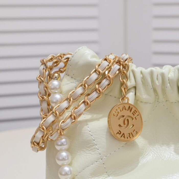 Chanel 22S Trash Bag Mini Pearl Bag Shoulder Bag Handbag - Image 7