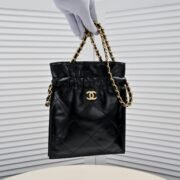 Chanel Drawstring Trash Bag Shoulder Bag Handbag - Image 5