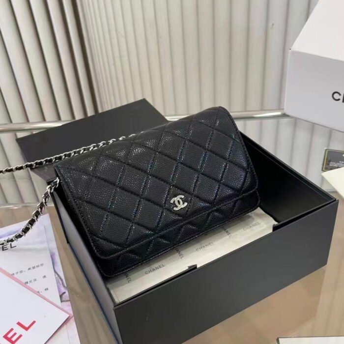 Chanel  WOC Quilted Caviar Shoulder Bag - Image 8