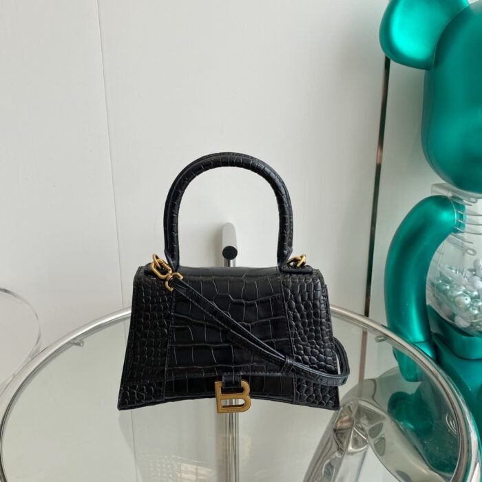 ⁦Balenciaga Hourglass Mini&Small Top Handle Bag⁩ - الصورة ⁦2⁩