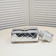 ⁦Chanel 24c CF Stars Bag Patent Leather Silver Shoulder Bag Handbag⁩ - الصورة ⁦4⁩