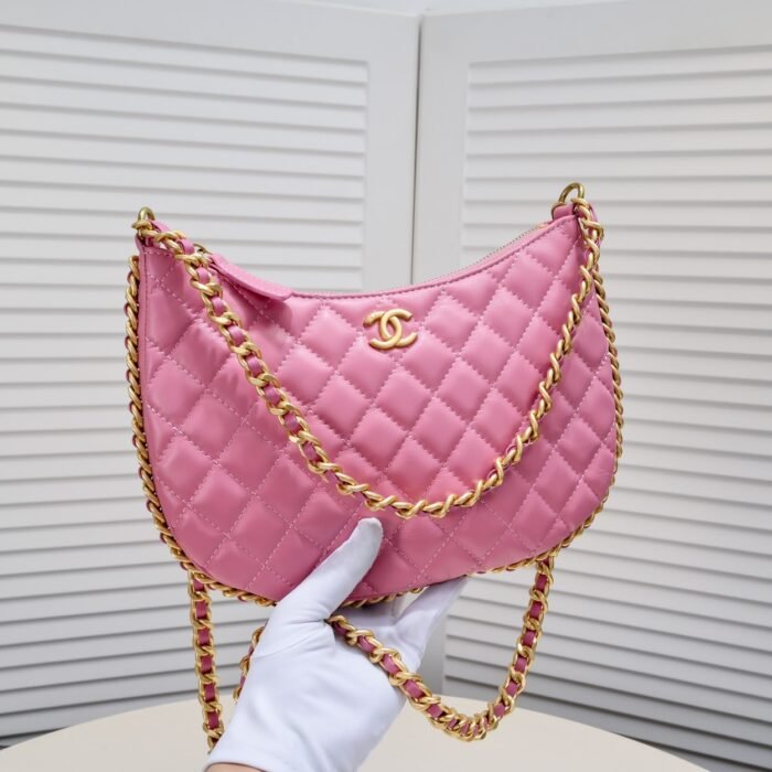 ⁦Chanel 23B Hobo Shoulder Bag Handbag⁩ - الصورة ⁦5⁩