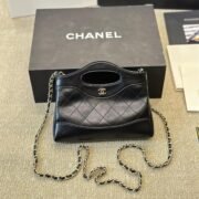 CHANEL 31 Mini Cowhide Shoulder Bag Black - Image 8