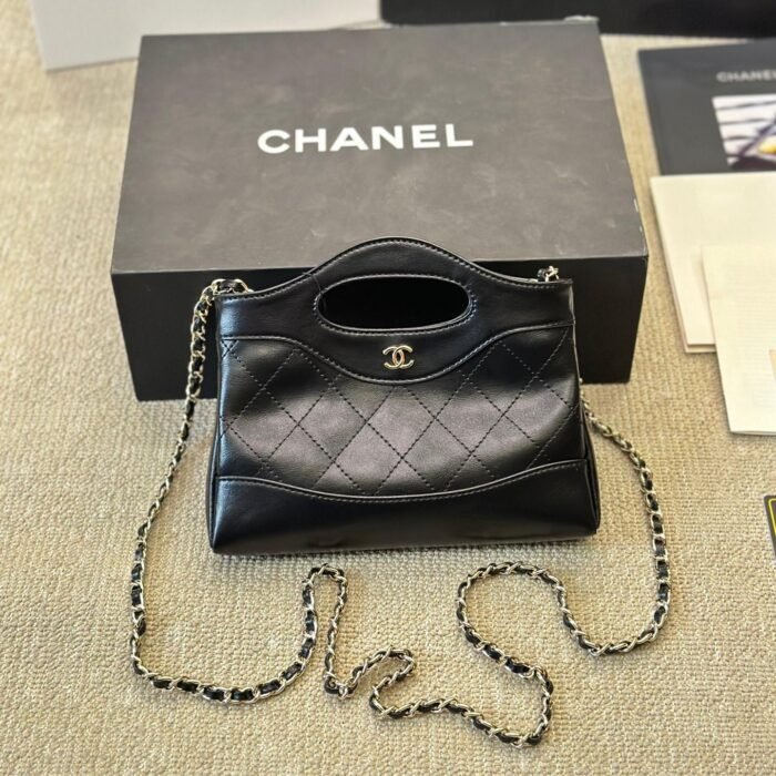 CHANEL 31 Mini Cowhide Shoulder Bag Black - Image 8