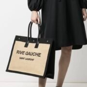 SAINT LAURENT Rive Gauche Tote Bag Handbag - Image 2
