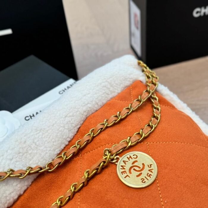 Chanel 22 Garbage Bags Gold Coin Shopping Handbag Shoulder Bag - Image 8