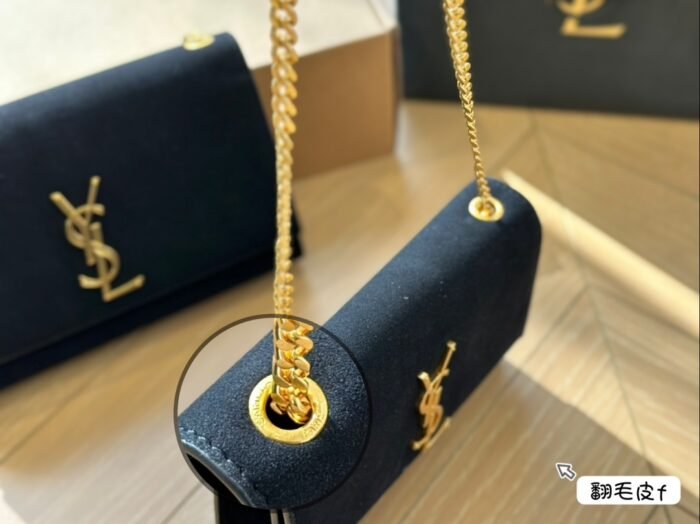 ⁦YSL Saint Laurent KATE CHAIN AND TASSEL BAG IN TEXTURED Bag Shoulder Bag Handbag⁩ - الصورة ⁦9⁩