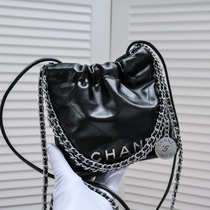 Chanel 22 Trash Bag Silver Hardware Mini Shoulder Bag Handbag - Image 5