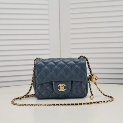 Chanel Cross Body Metal Ball Chain Shoulder Bag Handbag