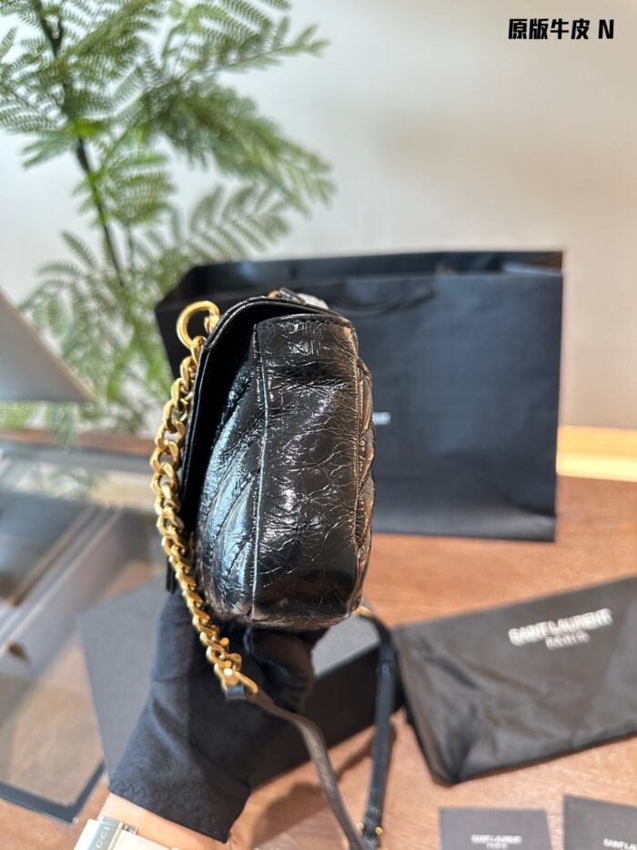 YSL Saint Laurent Mini Envelope Shoulder Bag Handbag - Image 7