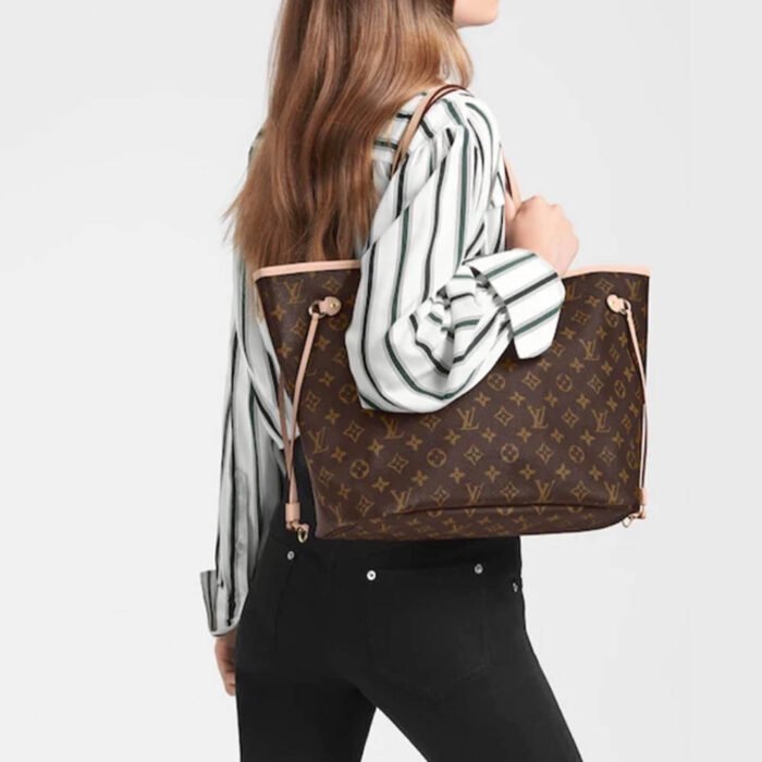 ⁦Louis Vuitton LV Neverfull Tote Bag Handbag M41177 MM&GM⁩ - الصورة ⁦2⁩