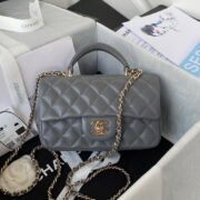 Chanle Lambskin Mini Top Handle CF Shoulder Bag - Image 5