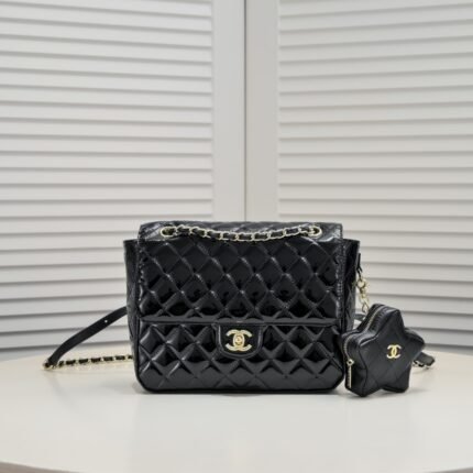 Chanel 24C Pentagram Backpack Shoulder Bag Handbag