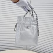 Chanel Drawstring Trash Bag Shoulder Bag Handbag - Image 5