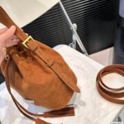 Prada Suede Bucket Bag - Image 4
