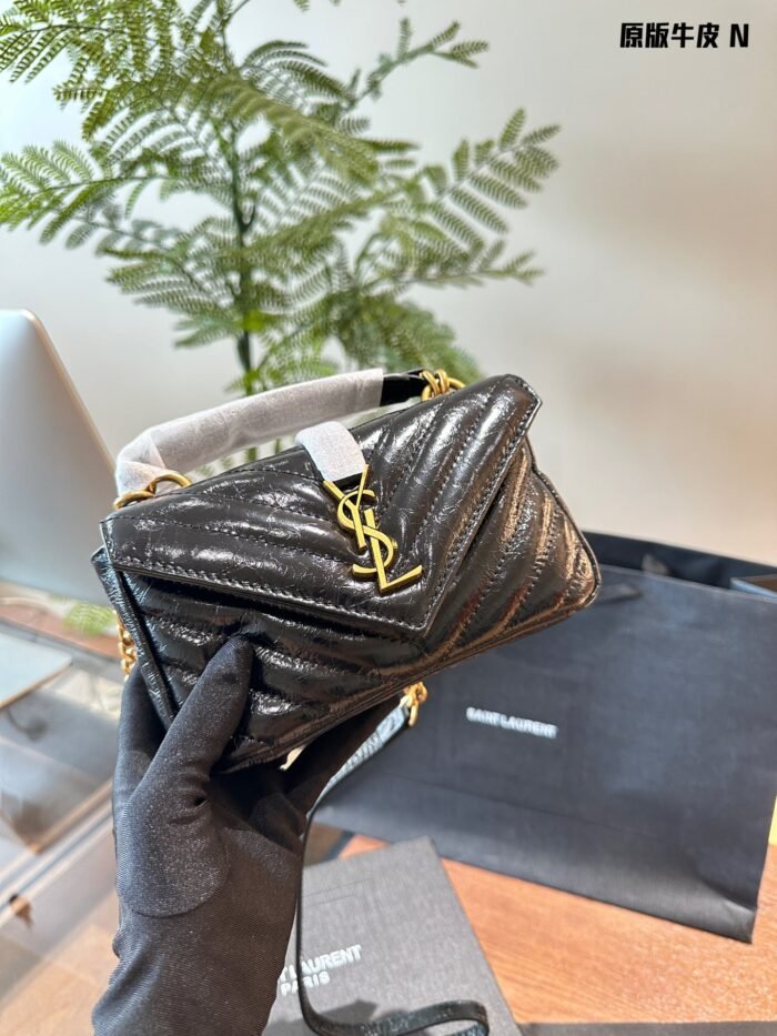 YSL Saint Laurent Mini Envelope Shoulder Bag Handbag - Image 4
