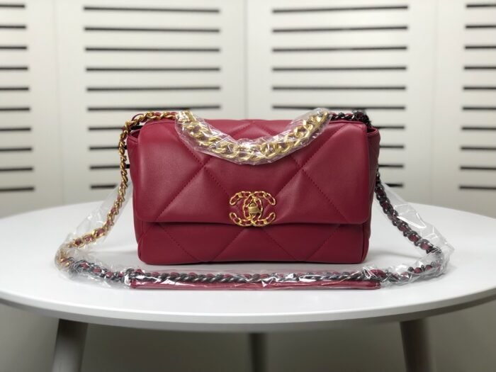 Chanel Lambskin Quilted Small 19 Flap Shoulder Bag Handbag - Image 1