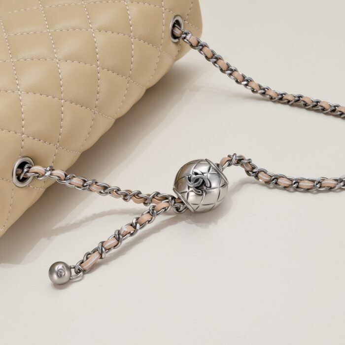 Chanel Cross Body Metal Ball Chain Shoulder Bag Handbag - Image 6