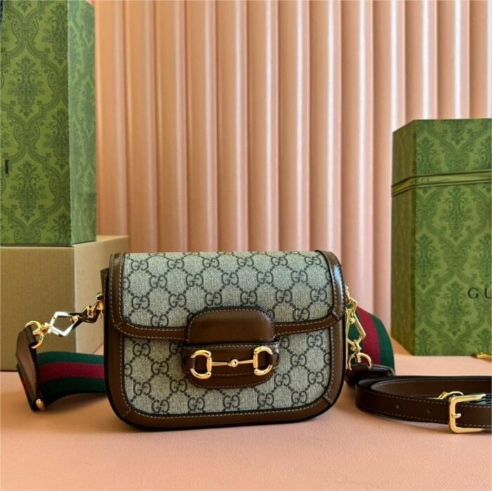 GUCCI 1955 Horsebit Shoulder Bag Mini Handbag 10A Mirror Quality Version - Image 1