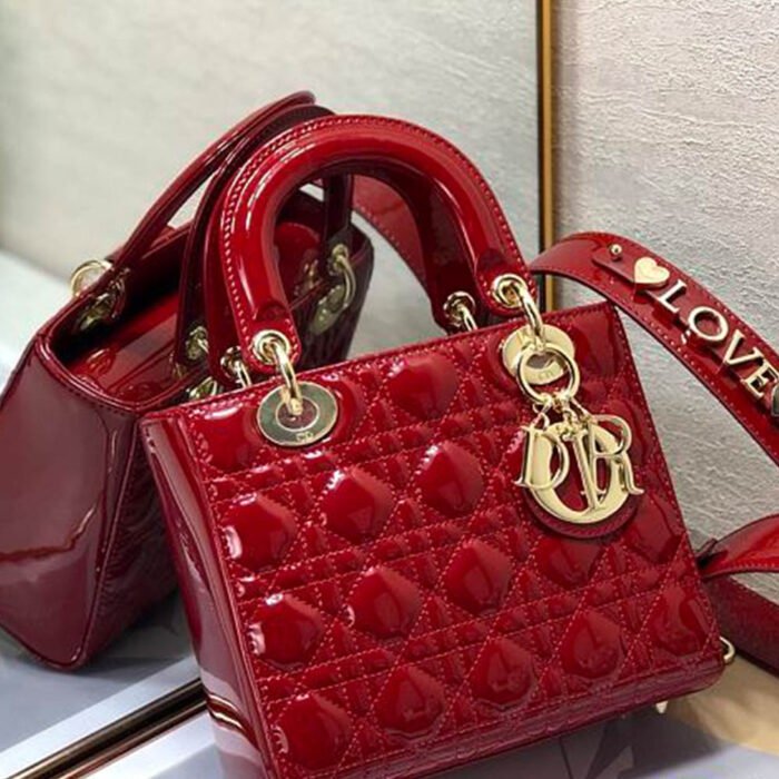 ⁦Dior Small Lady Bag - Lacquered Calfskin⁩ - الصورة ⁦8⁩