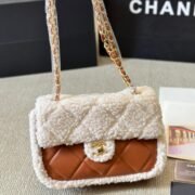 Chanel mini-flap-bag-shearling-lambskin-gold-tone-metal - Image 3