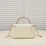 Chanel Pearl Handle Box Bag Makeup Shoulder Bag Handbag - Image 3