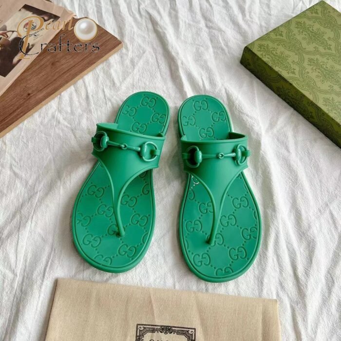Gucci Slide Sandals Slipper With Horsebit TPU Mirror Version - Image 5