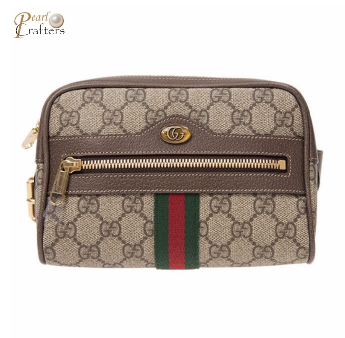 Gucci Ophidia Striped Webbing Waist Pack Belt Bag - Image 1