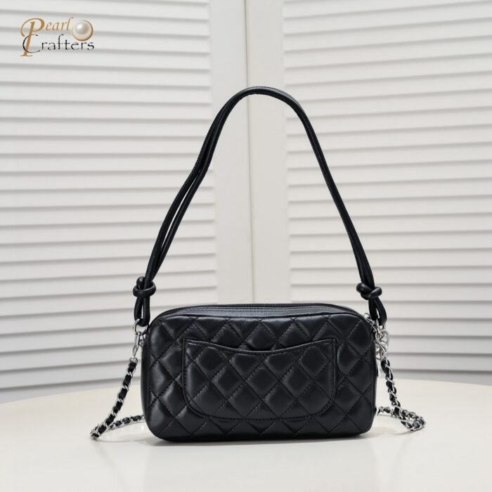 Chanel Ligne Cambon Bowling Bag Small Shoulder Bag Handbag - Image 3