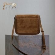 ⁦Saint Laurent YSL brown Solferino medium suede shoulder bag 10A quality 635025⁩ - الصورة ⁦11⁩