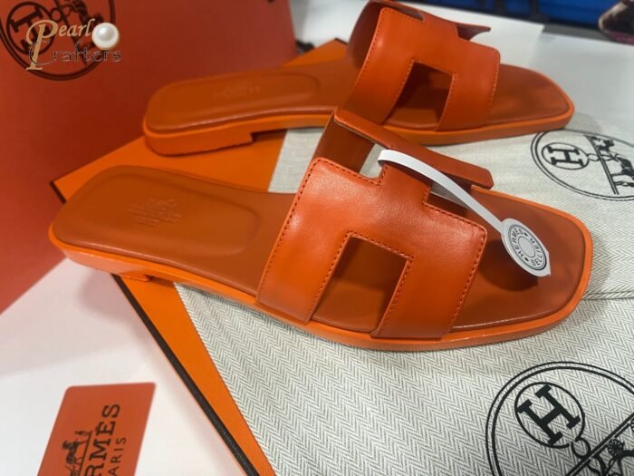 ⁦Hermes H Sandals Slippers Chunky Heels⁩ - الصورة ⁦1⁩