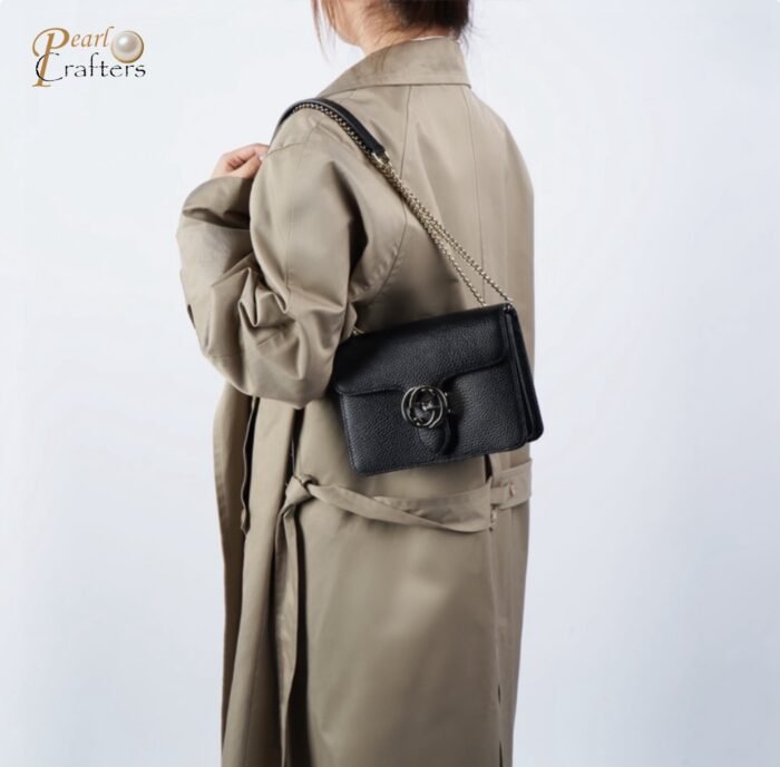 Gucci Litchi Pattern Crossbody Bag - Image 2