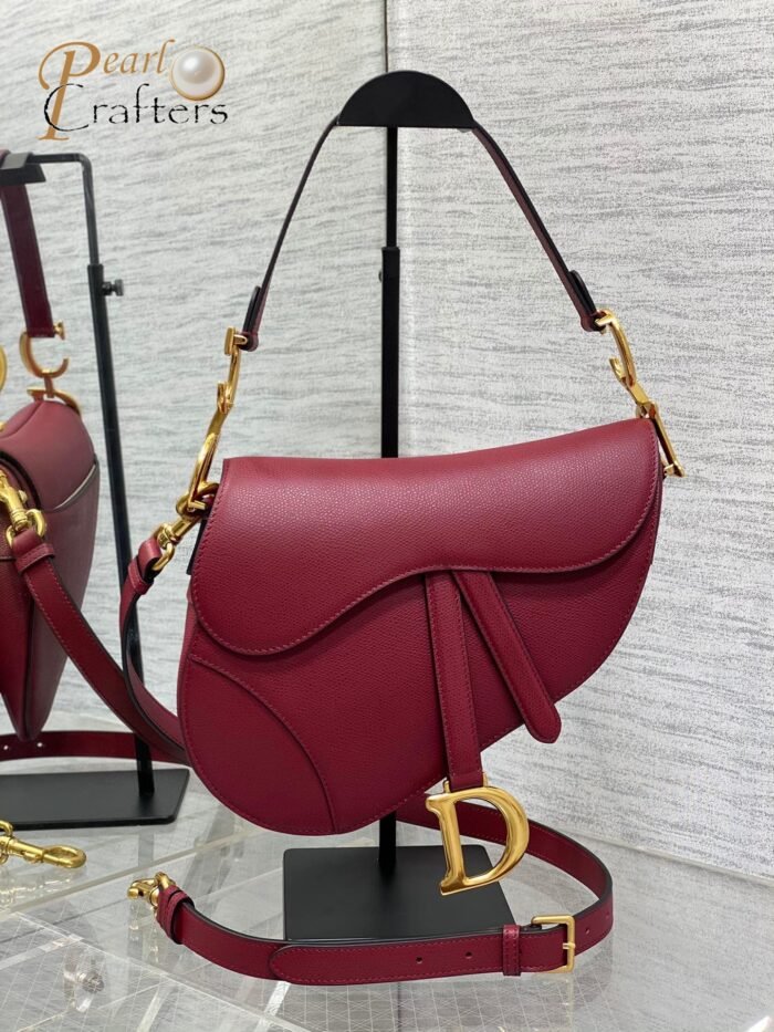 Dior Saddle Red Leather Shoulder Bag Handbag 10A Quality M0447CWVG - Image 2