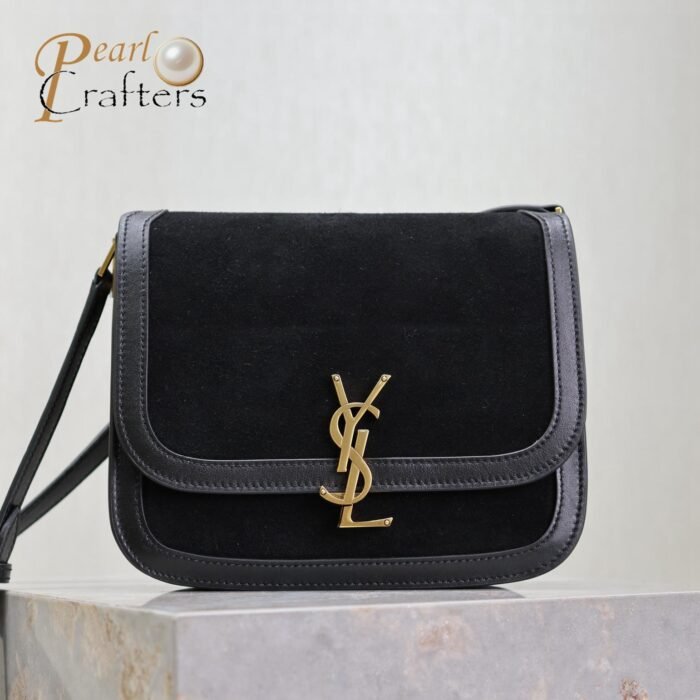 ⁦Saint Laurent YSL brown Solferino medium suede shoulder bag 10A quality 635025⁩ - الصورة ⁦20⁩