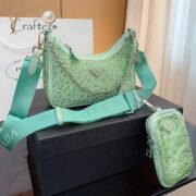 Prada Re-Edition  Crystal Messenger Shoulder Bag - Image 8