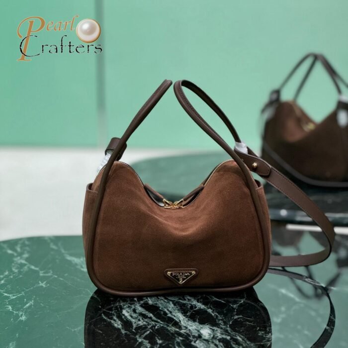 Prada Darling Suede Handbag 10A quality 1BE078 - Image 1