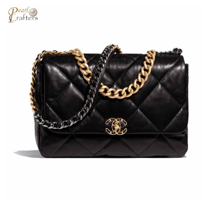 ⁦Chanel 19bag Lambskin Gold Buckle Shoulder Crossbody Bag⁩ - الصورة ⁦1⁩