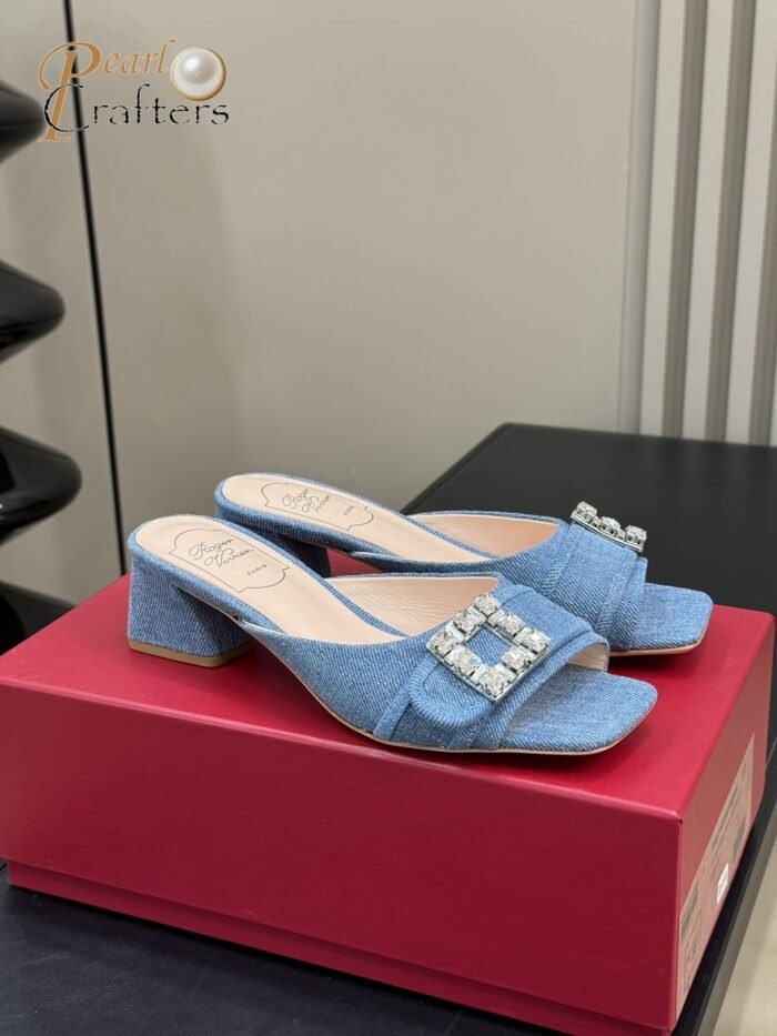 ⁦Roger Vivier Slipper Sandals Heels Shoes⁩ - الصورة ⁦1⁩