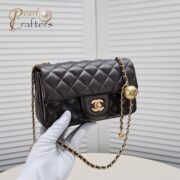 ⁦Chanel Cross Body Metal Ball Chain Shoulder Bag Handbag⁩ - الصورة ⁦5⁩